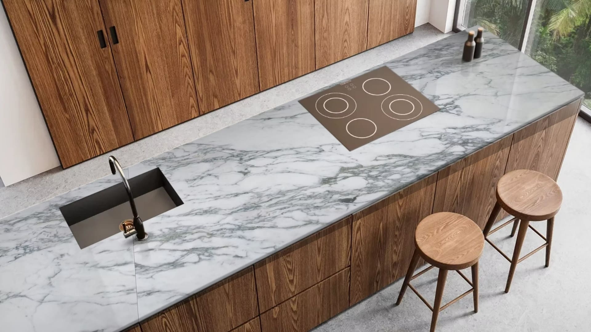calacatta verde kitchen design