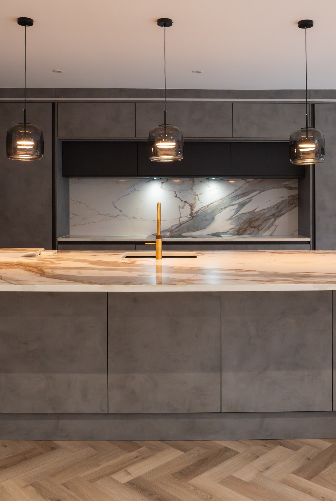 Macchia Vecchia worktops in Michael and Amy Byrne's kitchen