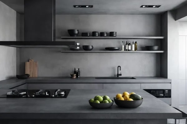 grey kitchen worktop